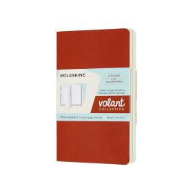 Libreta Volant Pequeña Blanca Azul/Naranja