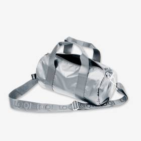 Duffel Mediano Ligero Gris Metalizado