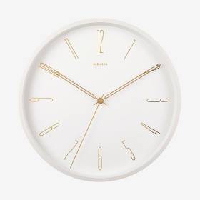 Reloj De Pared Con Mecanismo Silencioso Belle Blanco