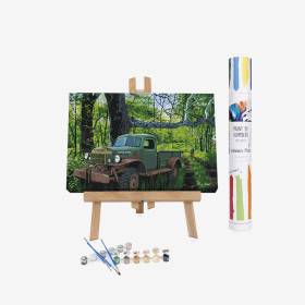 Kit De Arte Con  Guía Numerada 40X60 La Vieja Power Wagon