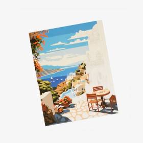Kit De Arte Con Guía Numerada 21.5X28 Deleite Mediterraneo
