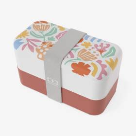 Lonchera Doble Print Paper Rosa