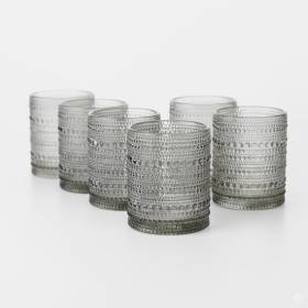 Set X6 Vaso Jupiter Dof Gris 10Oz