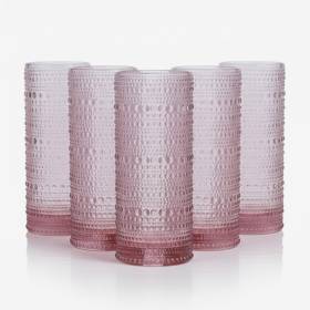 Set X6 Vaso Jupiter Collins Rosa 10.8Oz