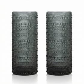 Set X2 Vaso Jupiter Collins Gris 10 Oz