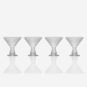 Set X4 Vaso Jupiter Martini Cristal 11.5Oz